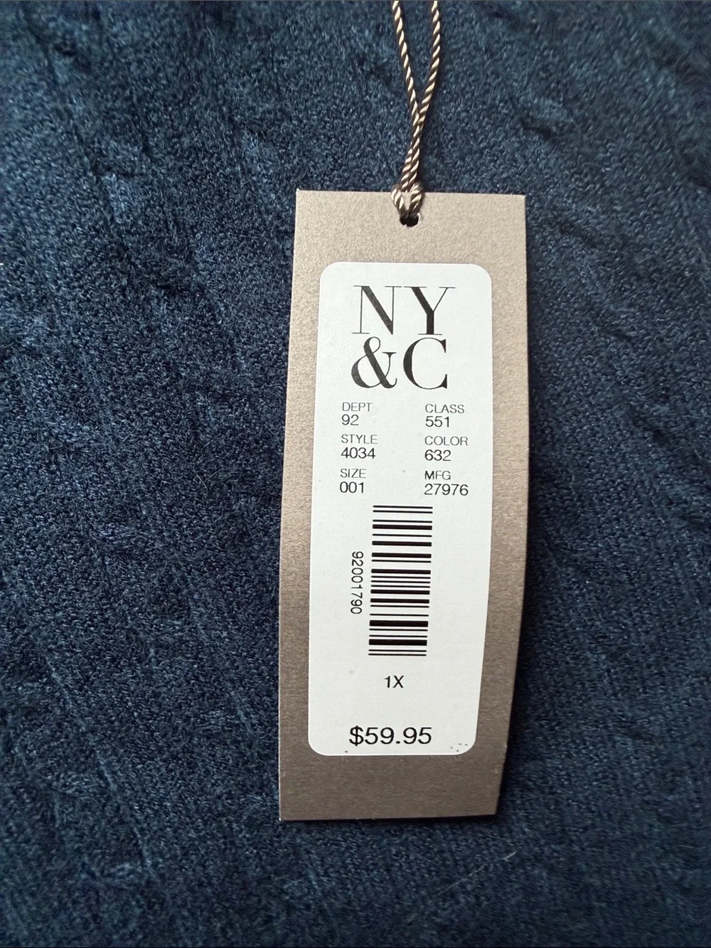 New York & Company Cable-Knit Pencil Skirt in Teal Blue